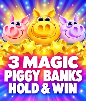 Capa de 3 Magic Piggy Banks Hold and Win — Hacksaw Gaming